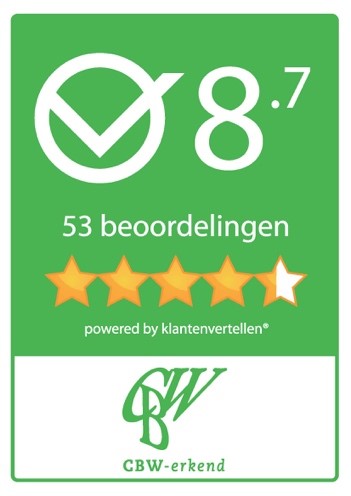 Beoordeling CBW-erkend met een 8.7 CBW-erkend.nl 